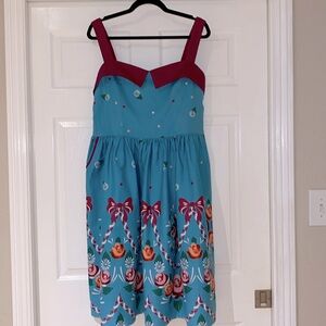 Lindy Bop-Pinup Folk Floral Print Swing Dress